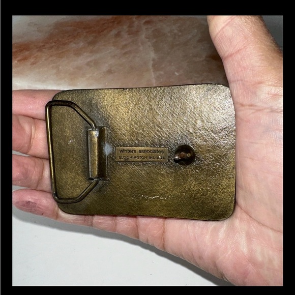 Vintage Cummins Professional Partsman Brass Belt Buckle Diesel Truck Logo - Picture 4 of 6